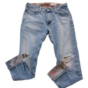 AG Adriano Goldschmied AG-ED Denim Camo Lining Distressed Jeans Mens 32x34 Light